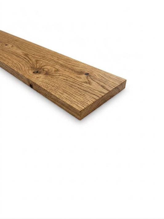 3/4 in thick Ecuadorian teak board, surfaced two sides, shown on a white background — Teak Lumber 7–8 ft, Platinum Luxury Teak